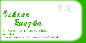 viktor ruszka business card